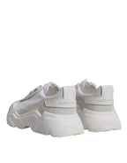 Dolce & Gabbana White Leather Daymaster Low Top Sneakers Shoes - Zeiniez