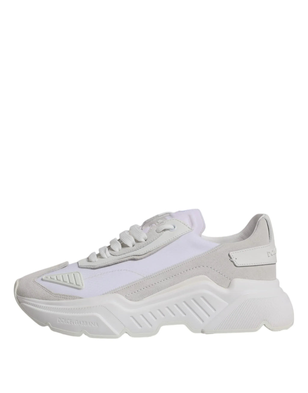 Dolce & Gabbana White Leather Daymaster Low Top Sneakers Shoes - Zeiniez