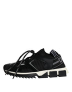 Dolce & Gabbana Black White Logo Sorrento Mens Sneakers Shoes - Zeiniez