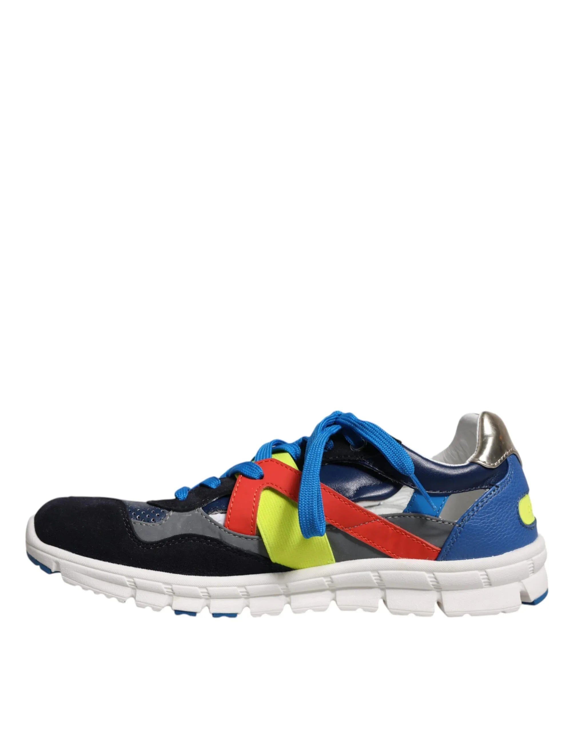 Dolce & Gabbana Multicolor Leather Suede Low Top Sneakers Shoes - Zeiniez