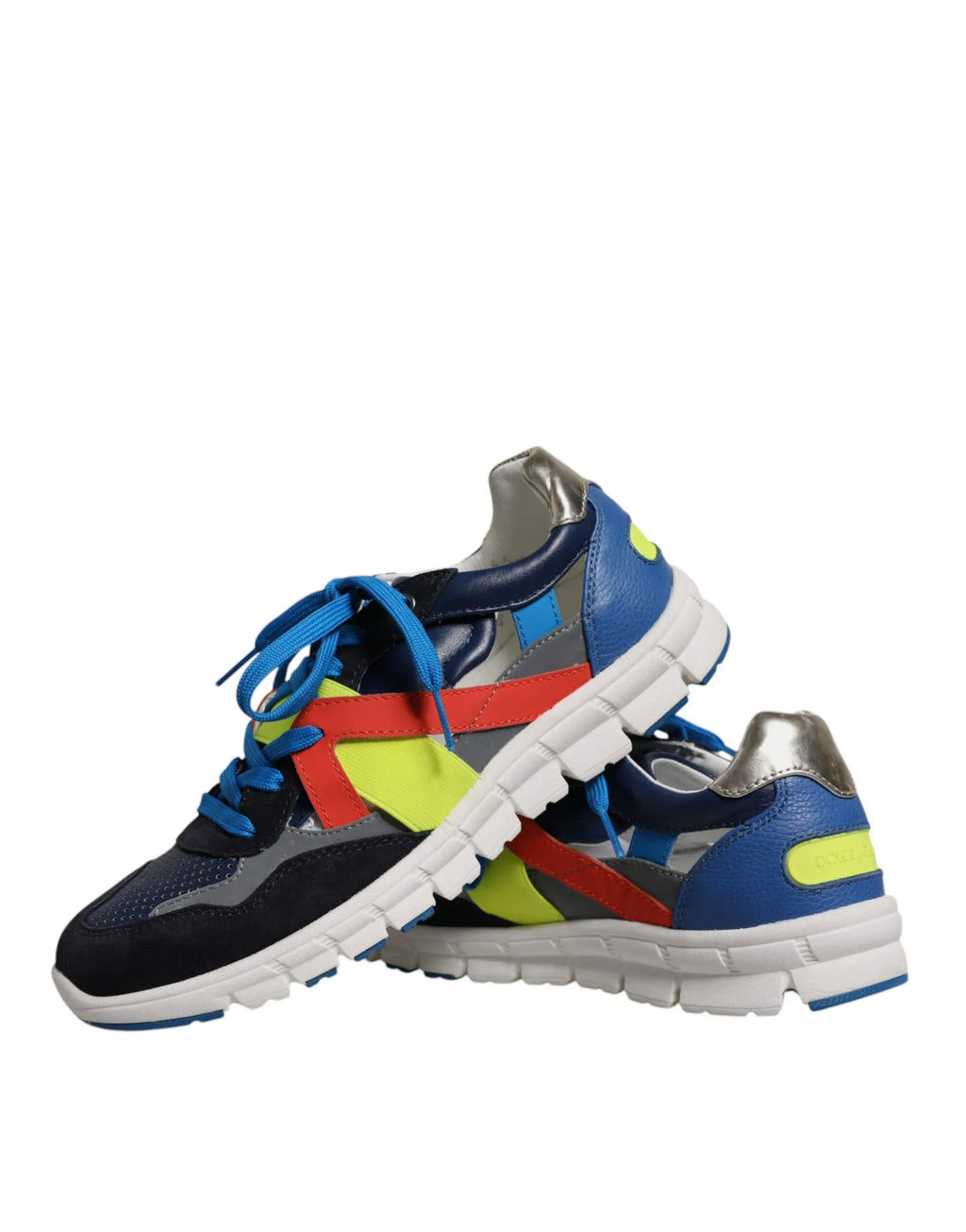Dolce & Gabbana Multicolor Leather Suede Low Top Sneakers Shoes - Zeiniez
