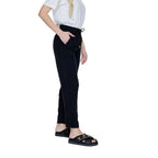 Street One Black Viscose Casual Pants - Zeiniez