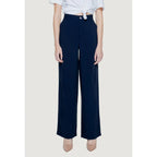 Street One Blue Viscose Casual Pants - Zeiniez
