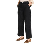 Street One Black Linen Casual Pants - Zeiniez