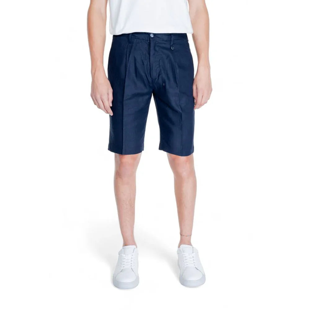 Antony Morato Blue Linen Bermuda Shorts - Zeiniez