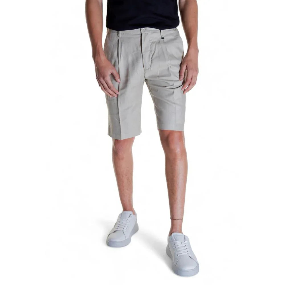 Antony Morato Beige Linen Bermuda Shorts - Zeiniez
