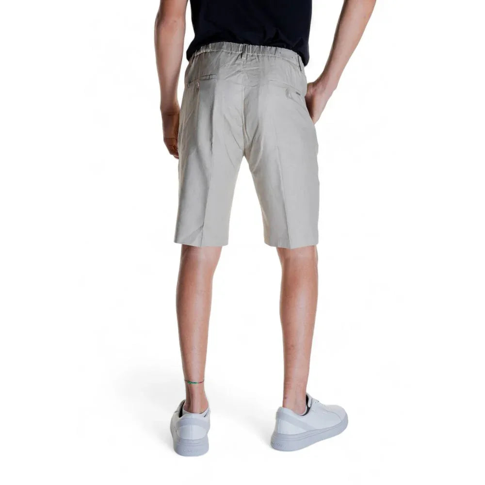 Antony Morato Beige Linen Bermuda Shorts - Zeiniez