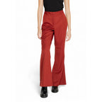 Vero Moda Red Polyester Flared Pants - Zeiniez