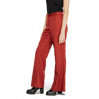 Vero Moda Red Polyester Flared Pants - Zeiniez