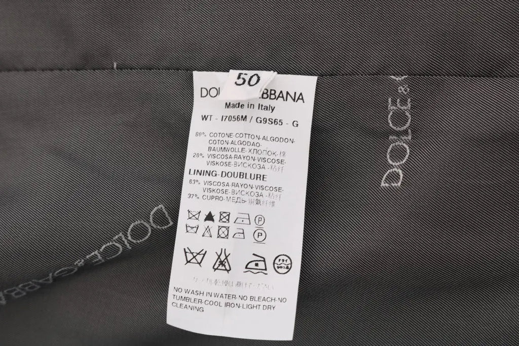 Dolce & Gabbana Gray STAFF Cotton Striped Vest - Zeiniez