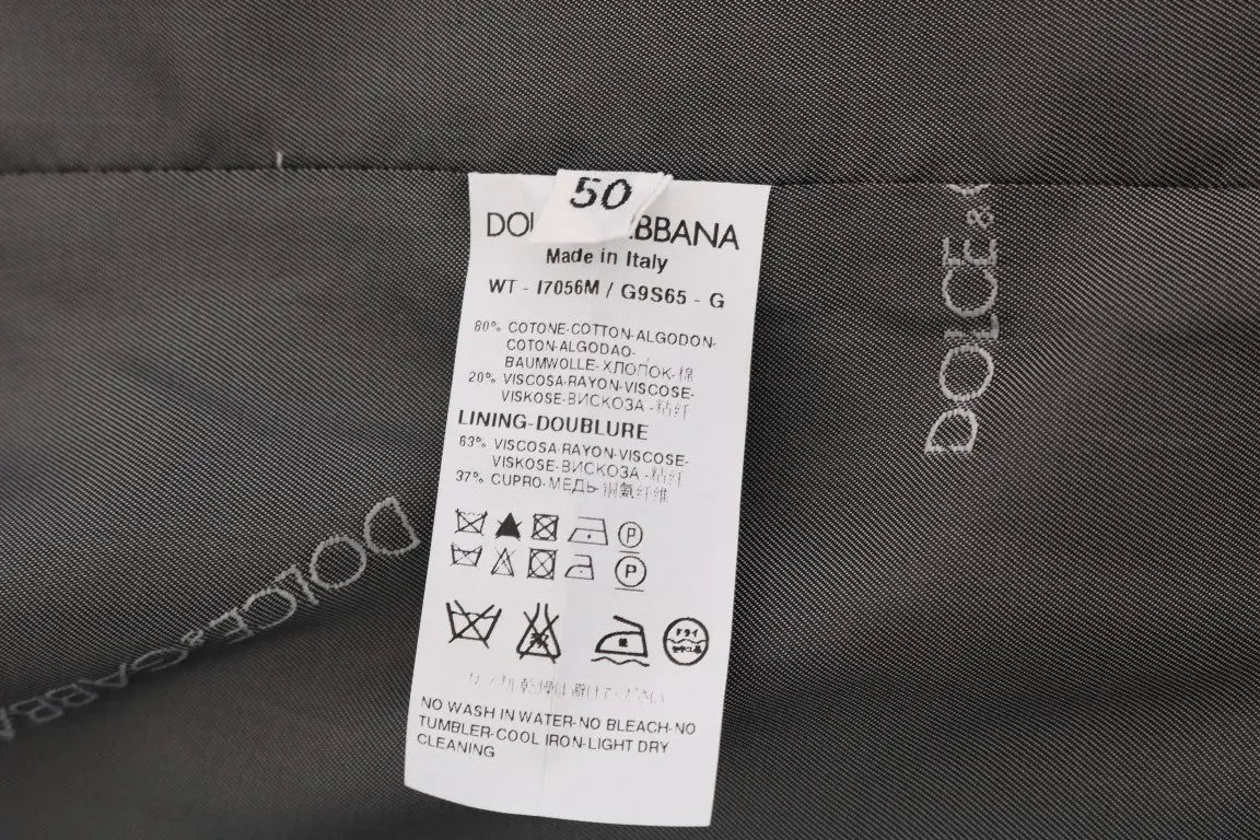 Dolce & Gabbana Gray STAFF Cotton Striped Vest - Zeiniez