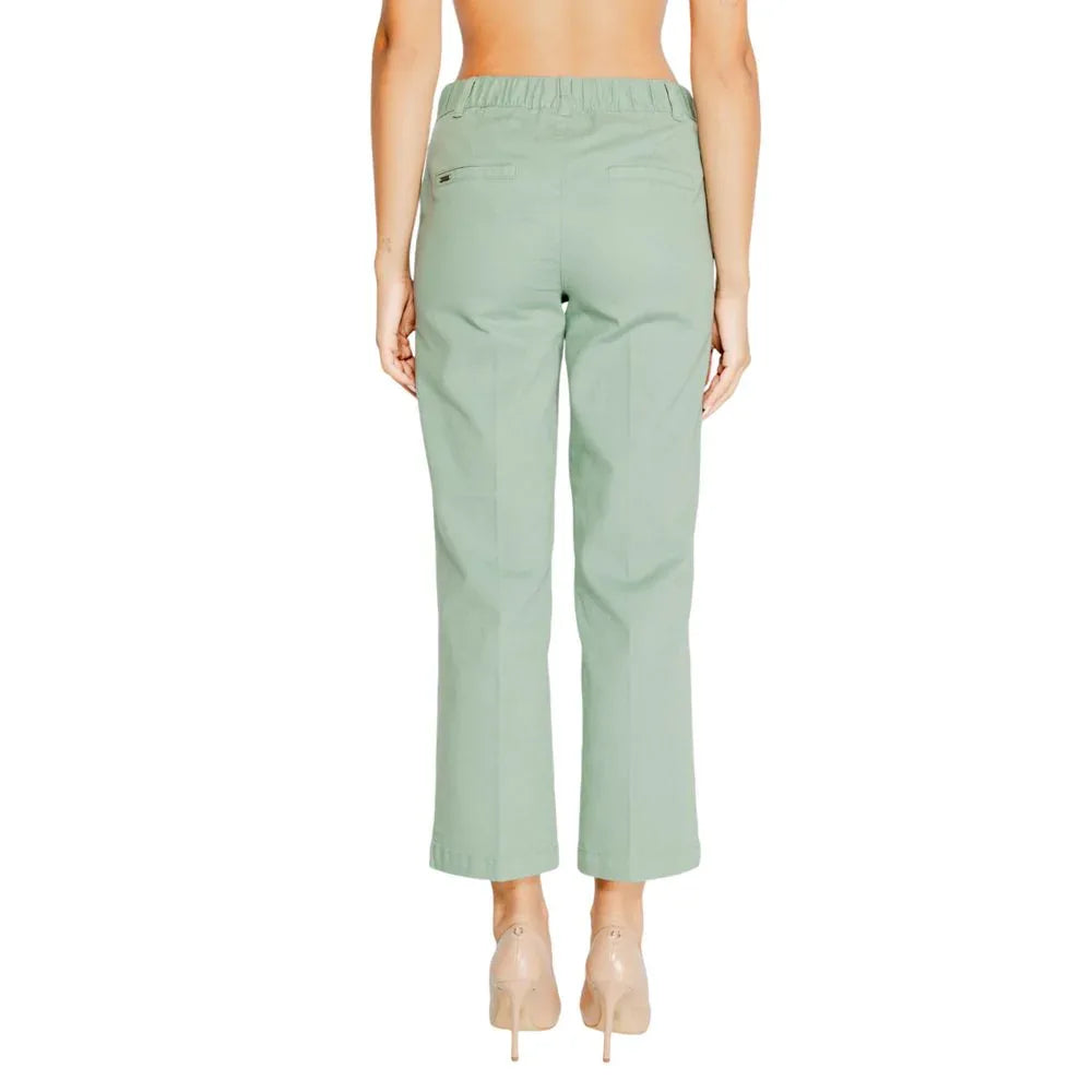 Street One Turquoise Cotton Chino Pants - Zeiniez