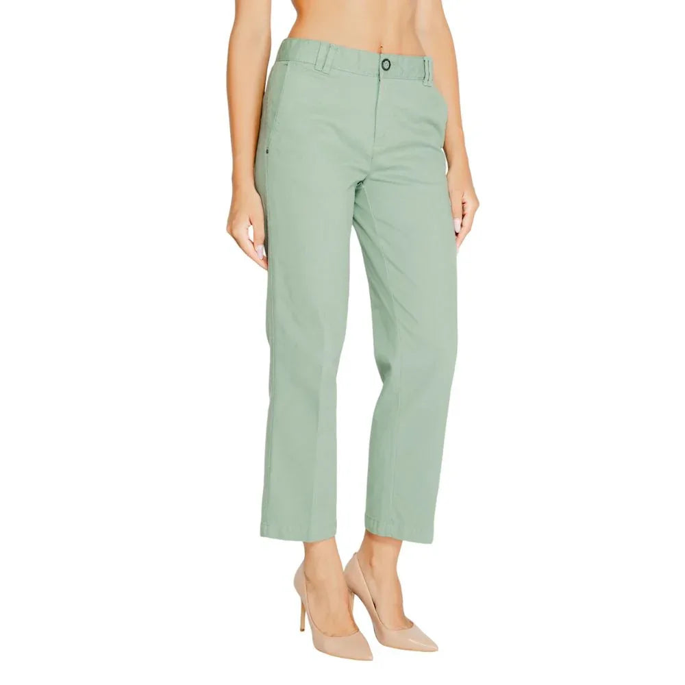 Street One Turquoise Cotton Chino Pants - Zeiniez