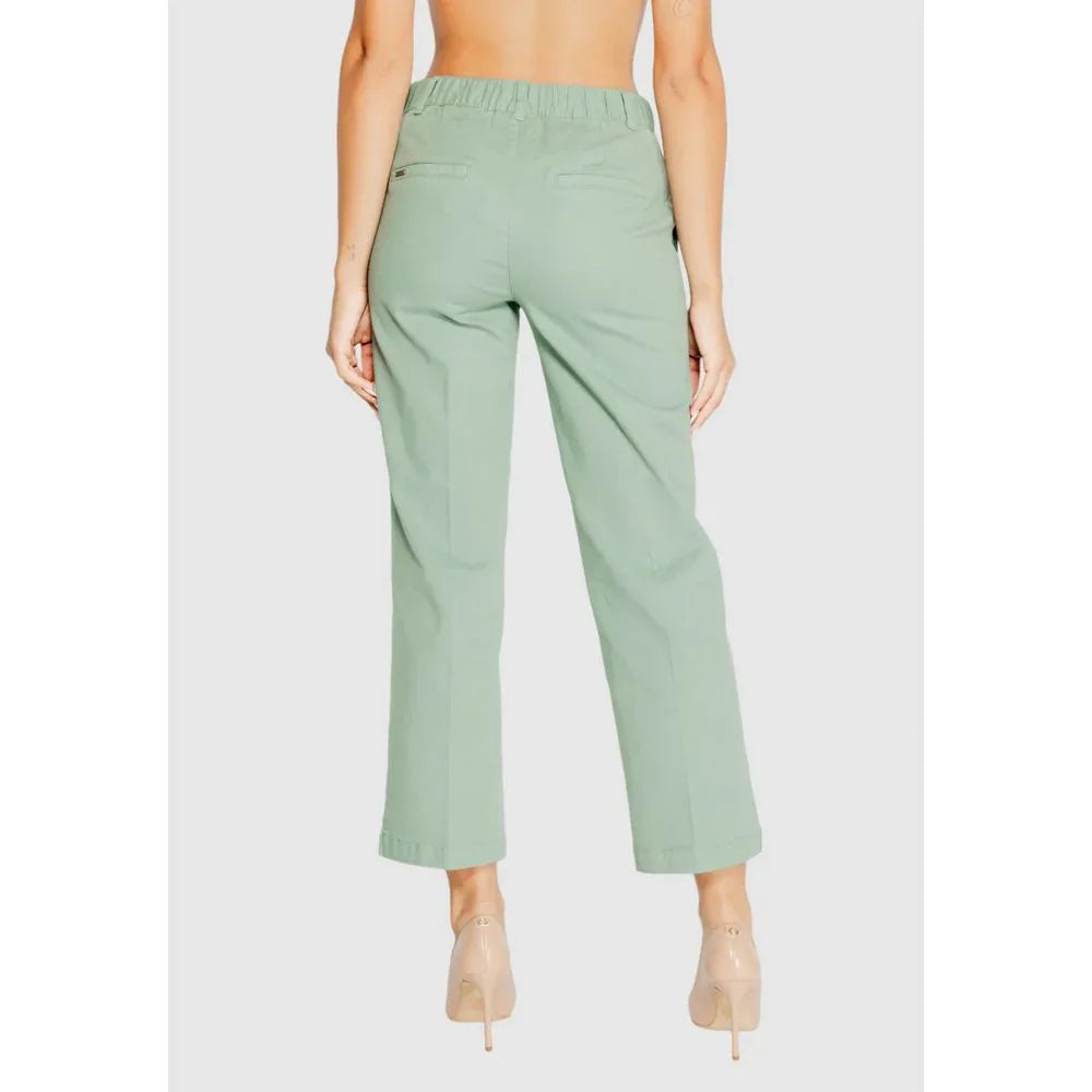 Street One Turquoise Cotton Chino Pants - Zeiniez