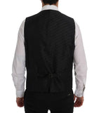 Dolce & Gabbana Gray STAFF Cotton Striped Vest - Zeiniez