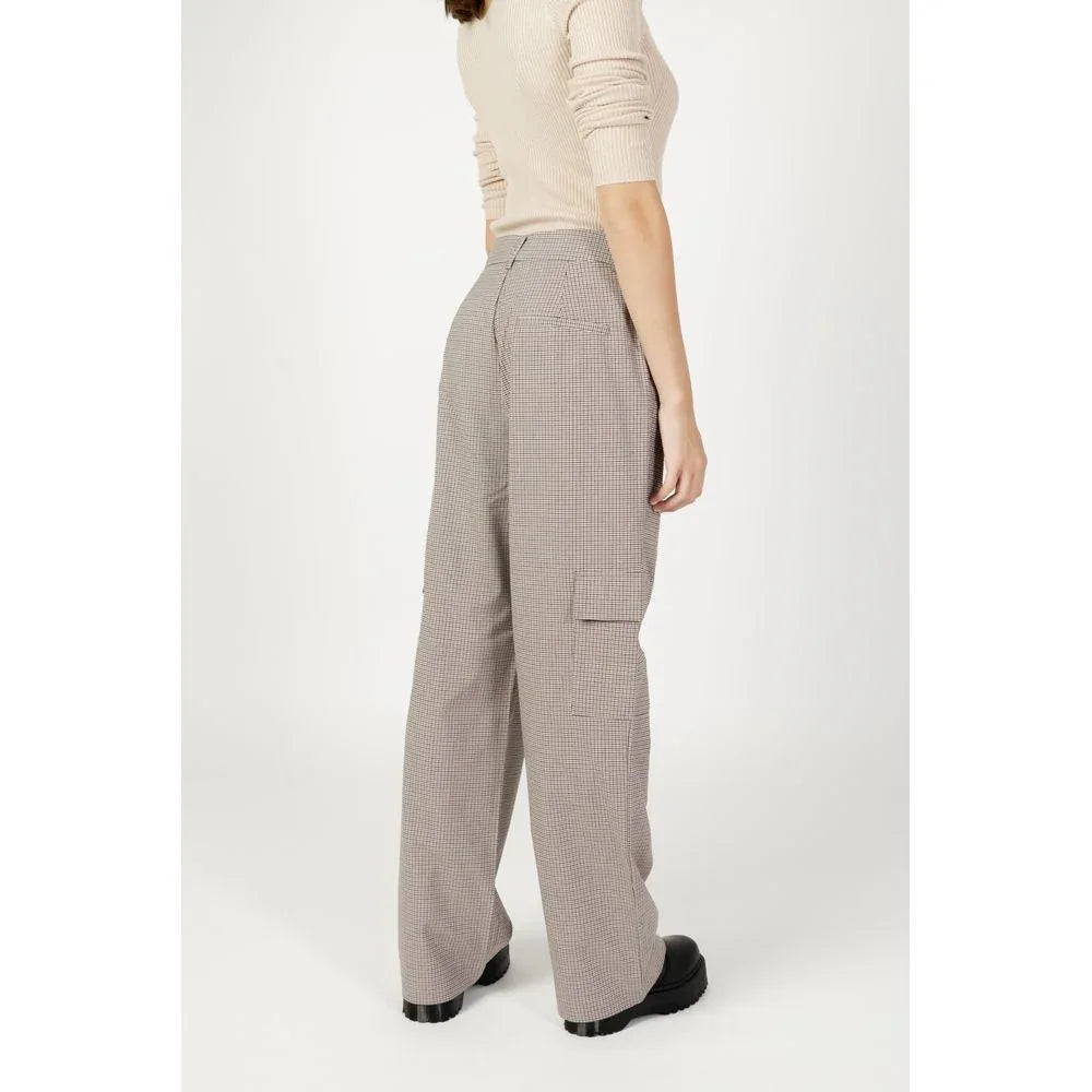 Only Beige Polyester Cargo Pants - Zeiniez
