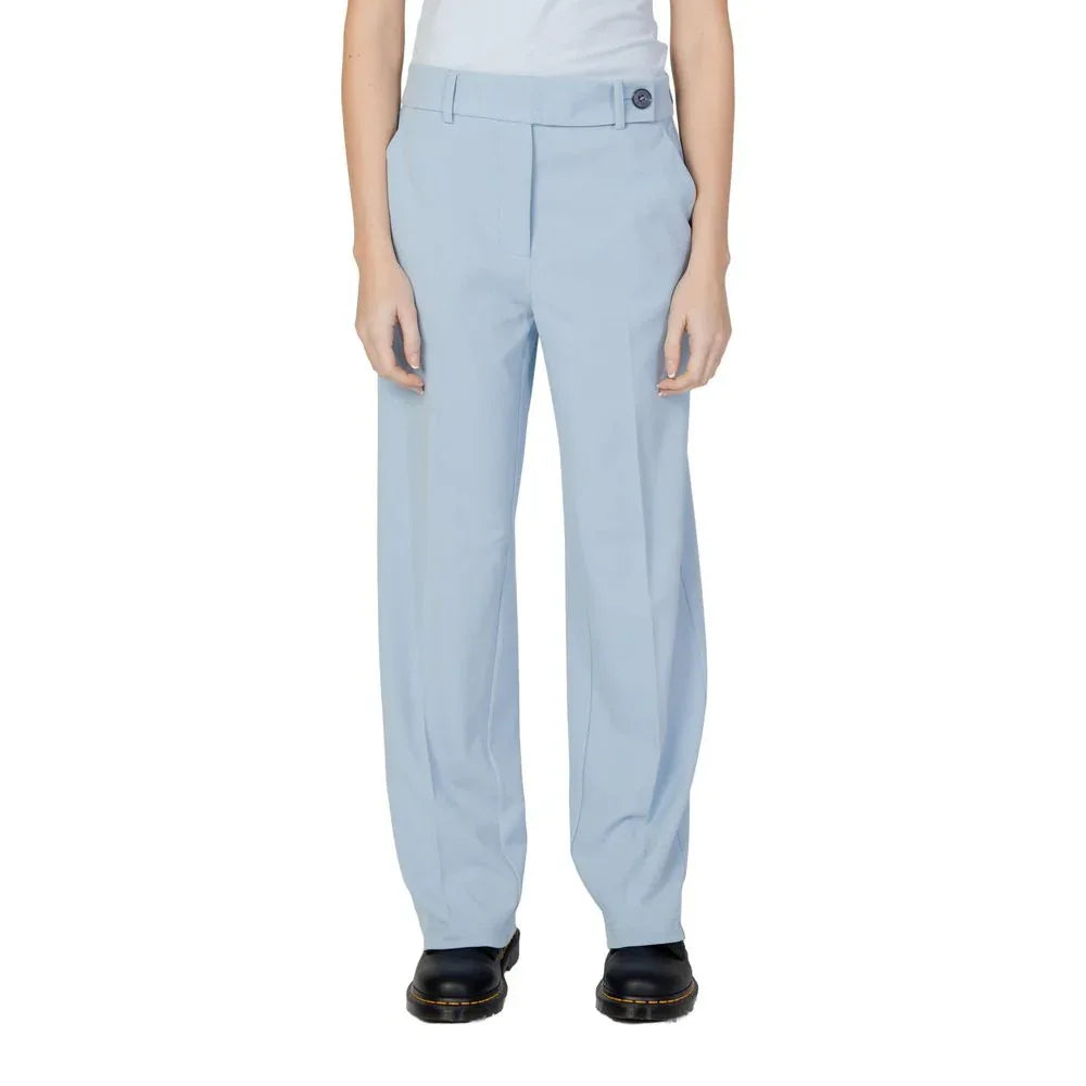 Only Blue Polyester Casual Pants - Zeiniez
