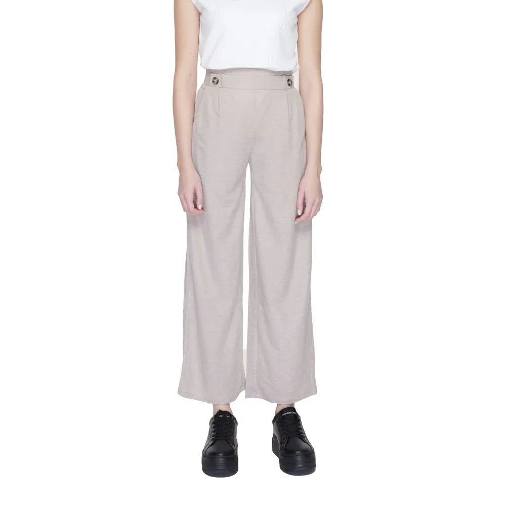 Jacqueline De Yong Gray Viscose Casual Pants - Zeiniez
