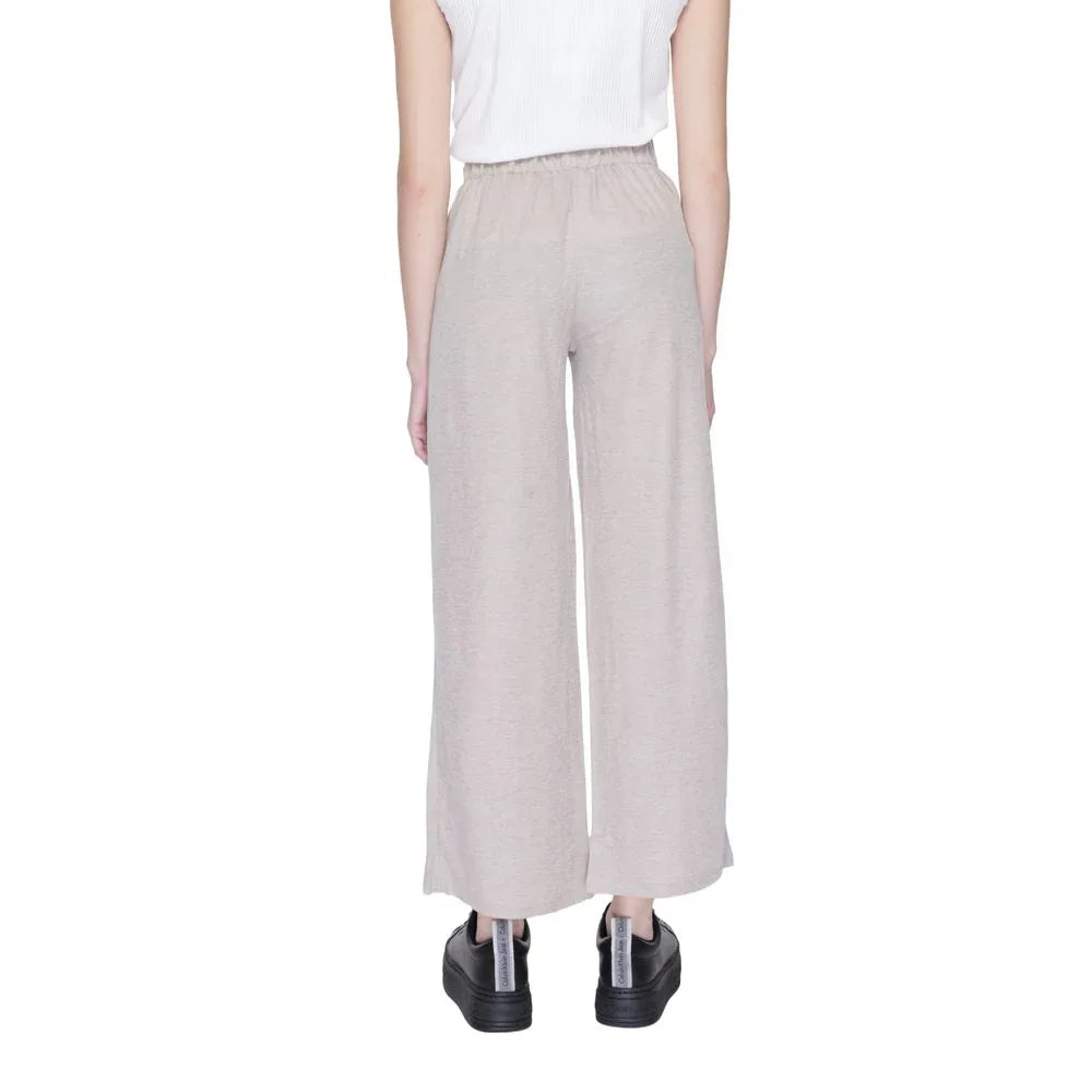 Jacqueline De Yong Gray Viscose Casual Pants - Zeiniez