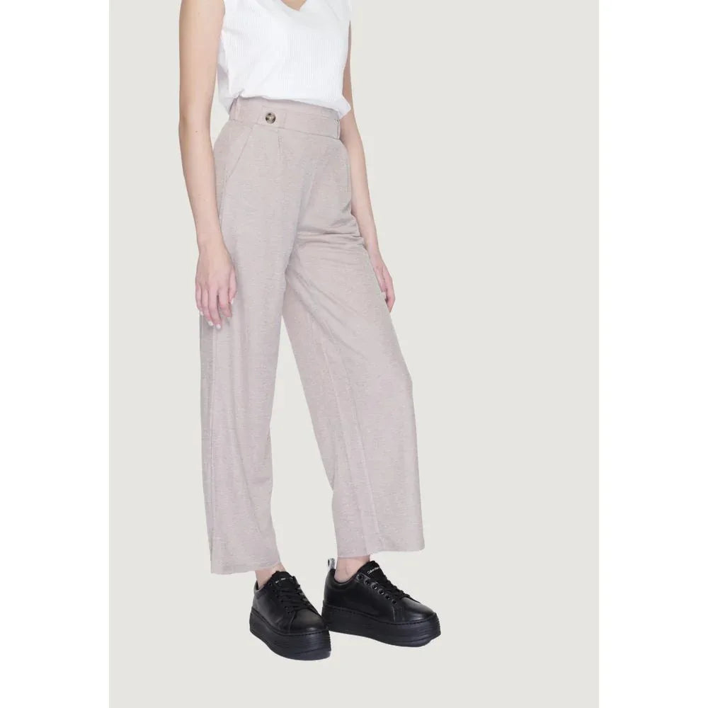 Jacqueline De Yong Gray Viscose Casual Pants - Zeiniez