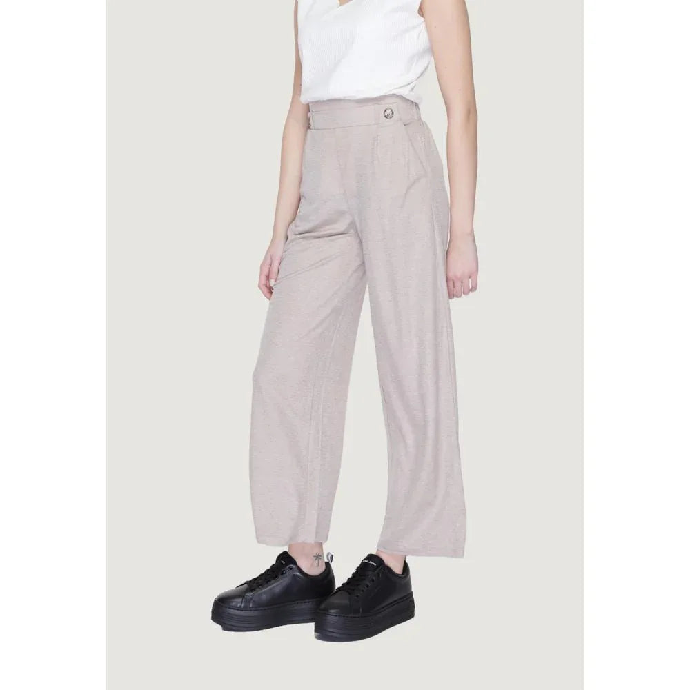 Jacqueline De Yong Gray Viscose Casual Pants - Zeiniez