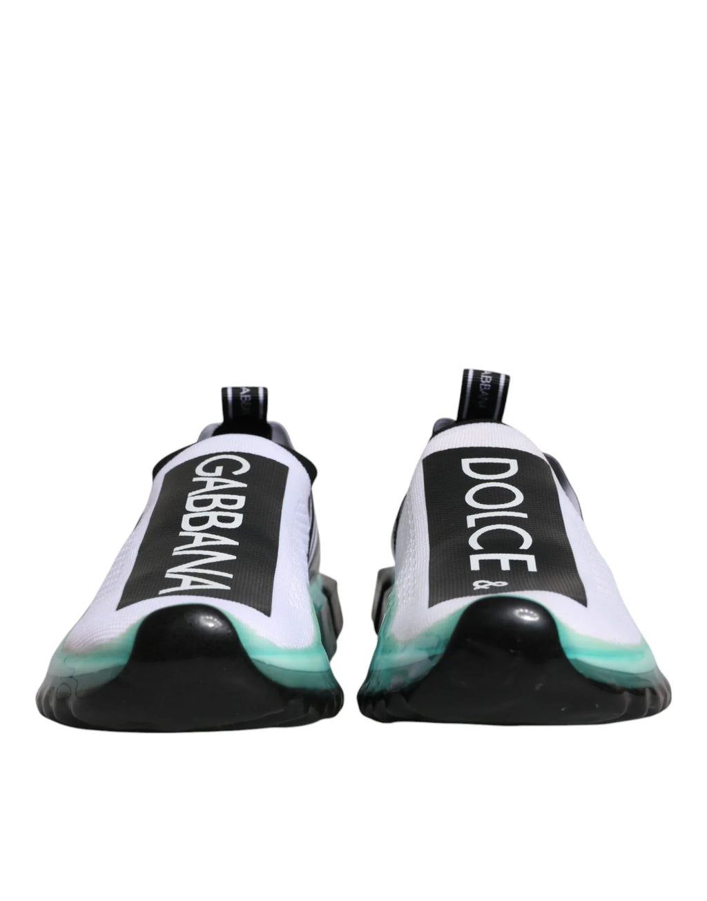 Dolce & Gabbana White Blue Sorrento Slip On Sneakers Shoes - Zeiniez