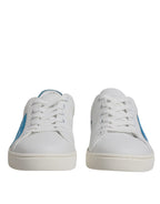 Dolce & Gabbana White London Calf Leather Sneakers Shoes - Zeiniez