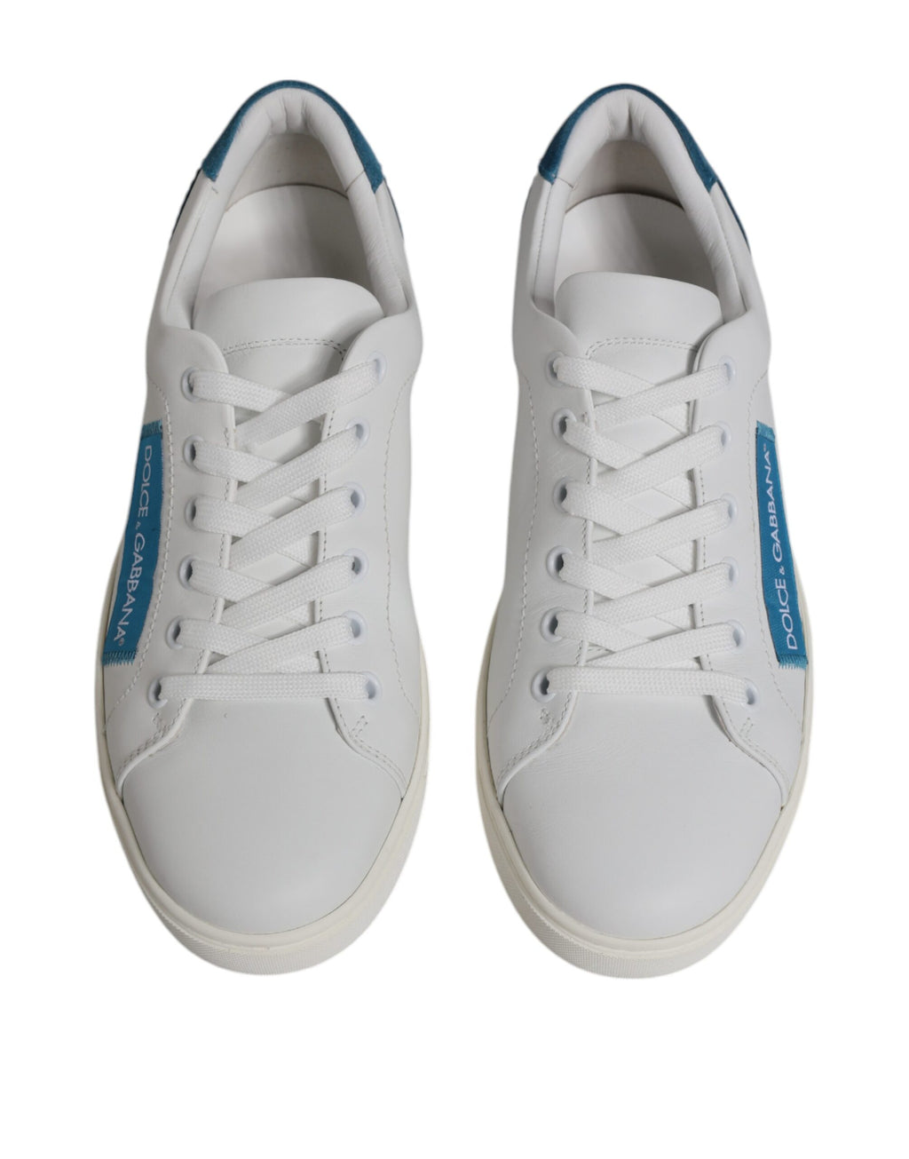 Dolce & Gabbana White London Calf Leather Sneakers Shoes - Zeiniez