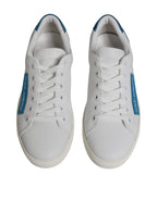 Dolce & Gabbana White London Calf Leather Sneakers Shoes - Zeiniez