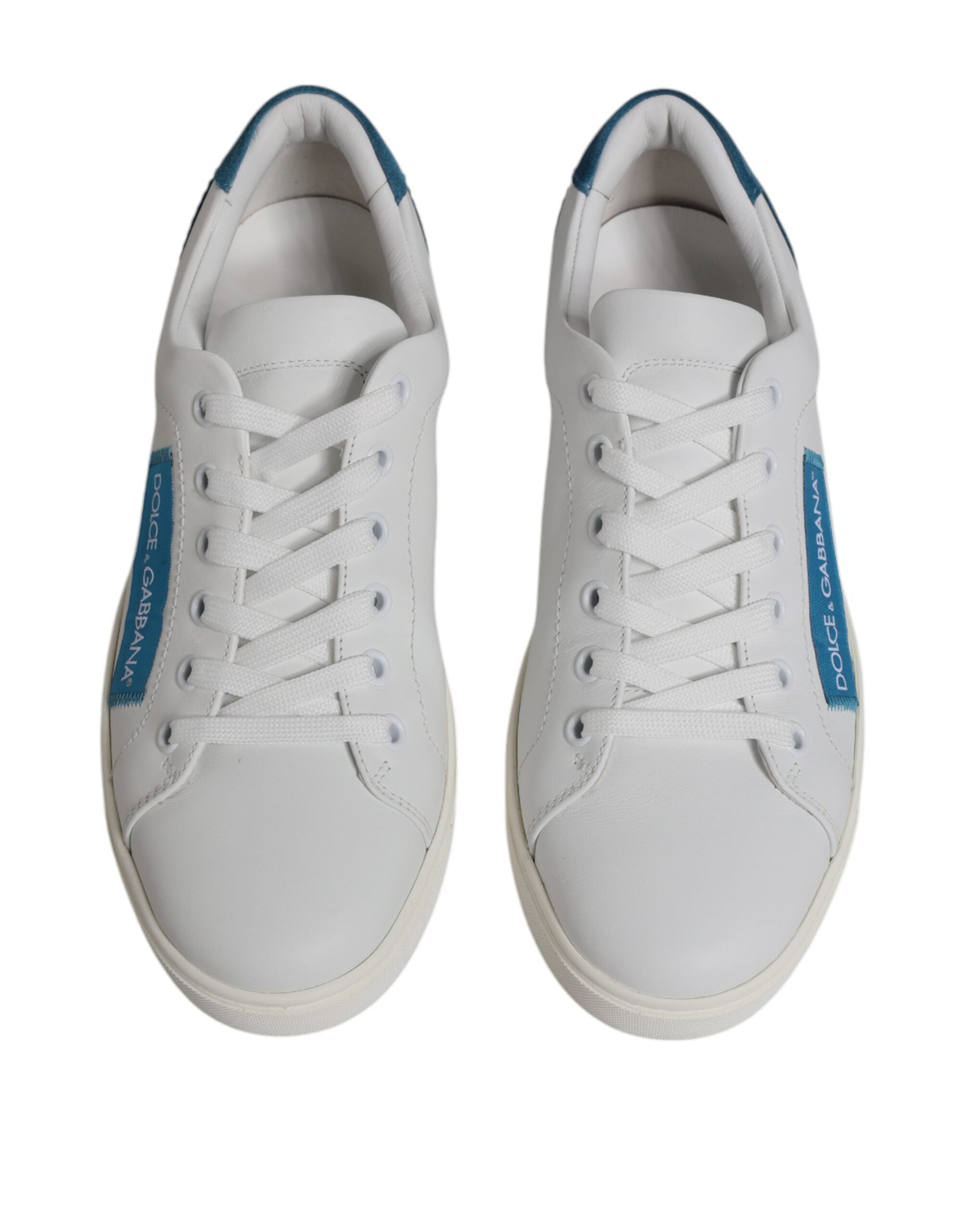 Dolce & Gabbana White London Calf Leather Sneakers Shoes - Zeiniez