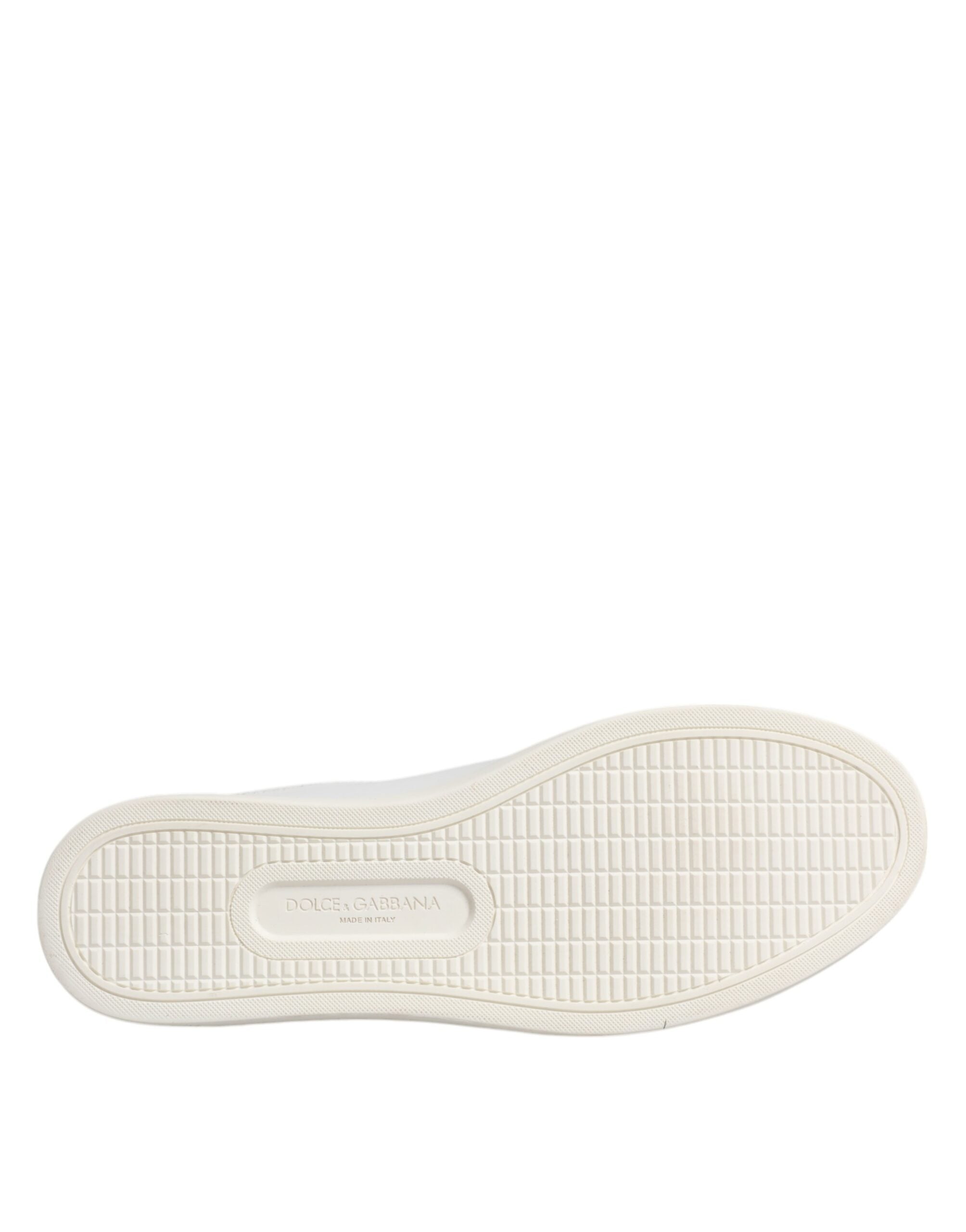Dolce & Gabbana White London Calf Leather Sneakers Shoes - Zeiniez