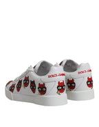 Dolce & Gabbana White Devil Face Portofino Sneakers Shoes - Zeiniez
