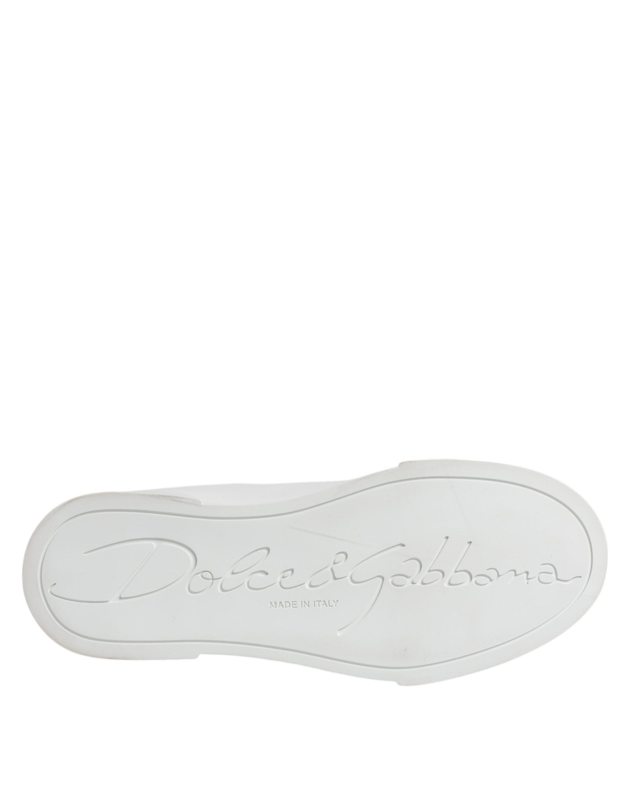 Dolce & Gabbana White Leather Classic Low Top Sneakers Shoes - Zeiniez