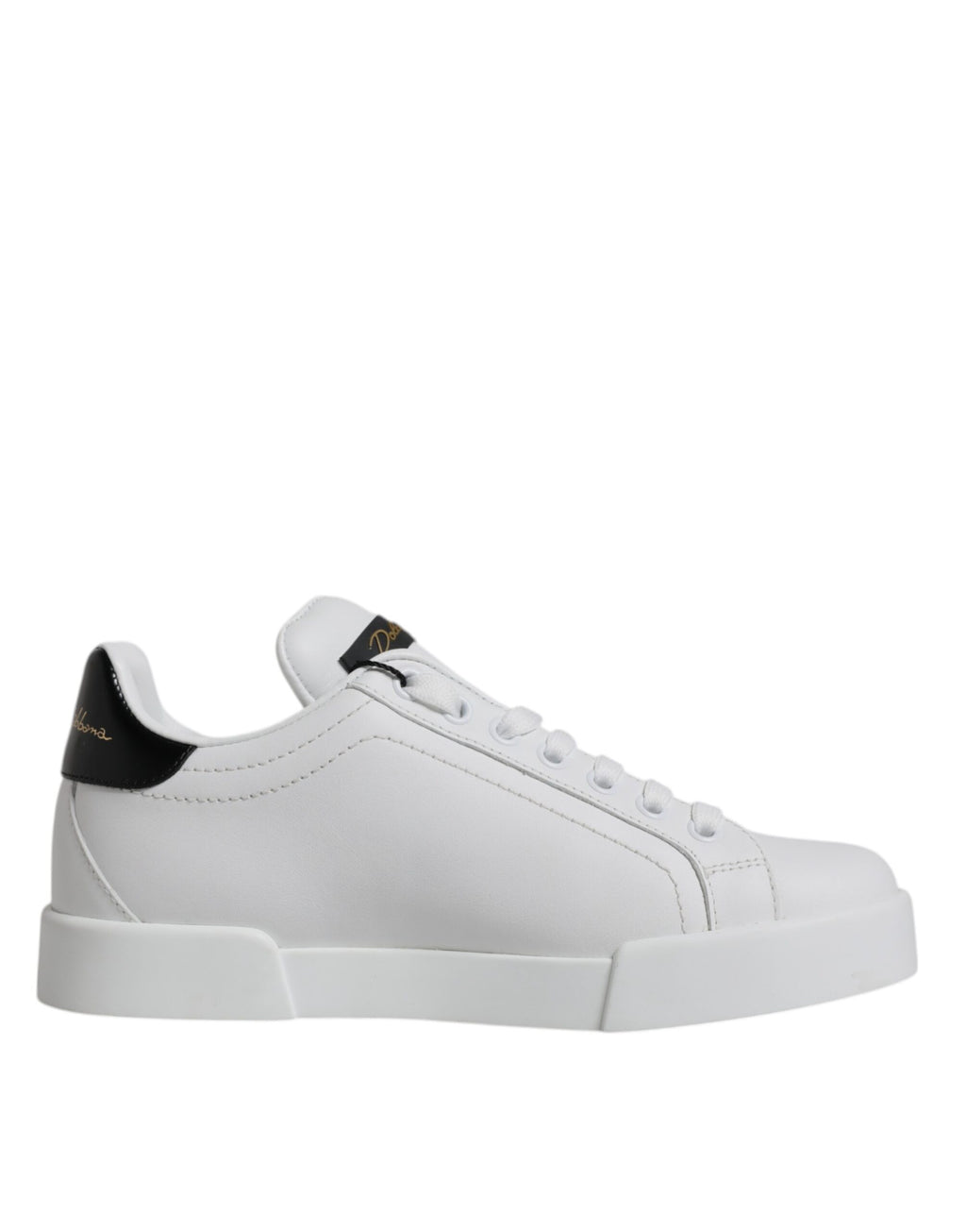 Dolce & Gabbana White Leather Classic Low Top Sneakers Shoes - Zeiniez