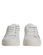 Dolce & Gabbana White London Calf Leather Sneakers Shoes - Zeiniez