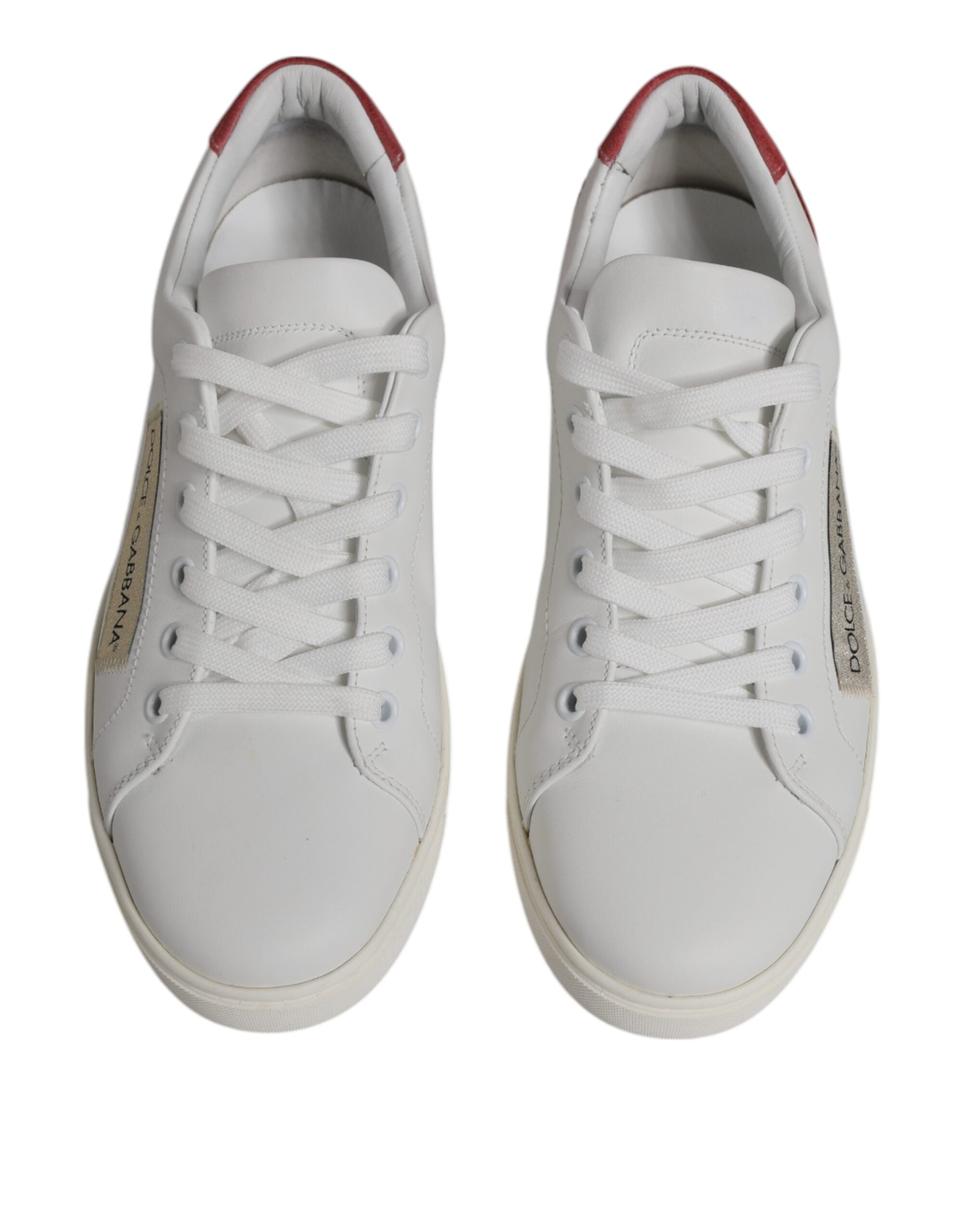 Dolce & Gabbana White London Calf Leather Sneakers Shoes - Zeiniez