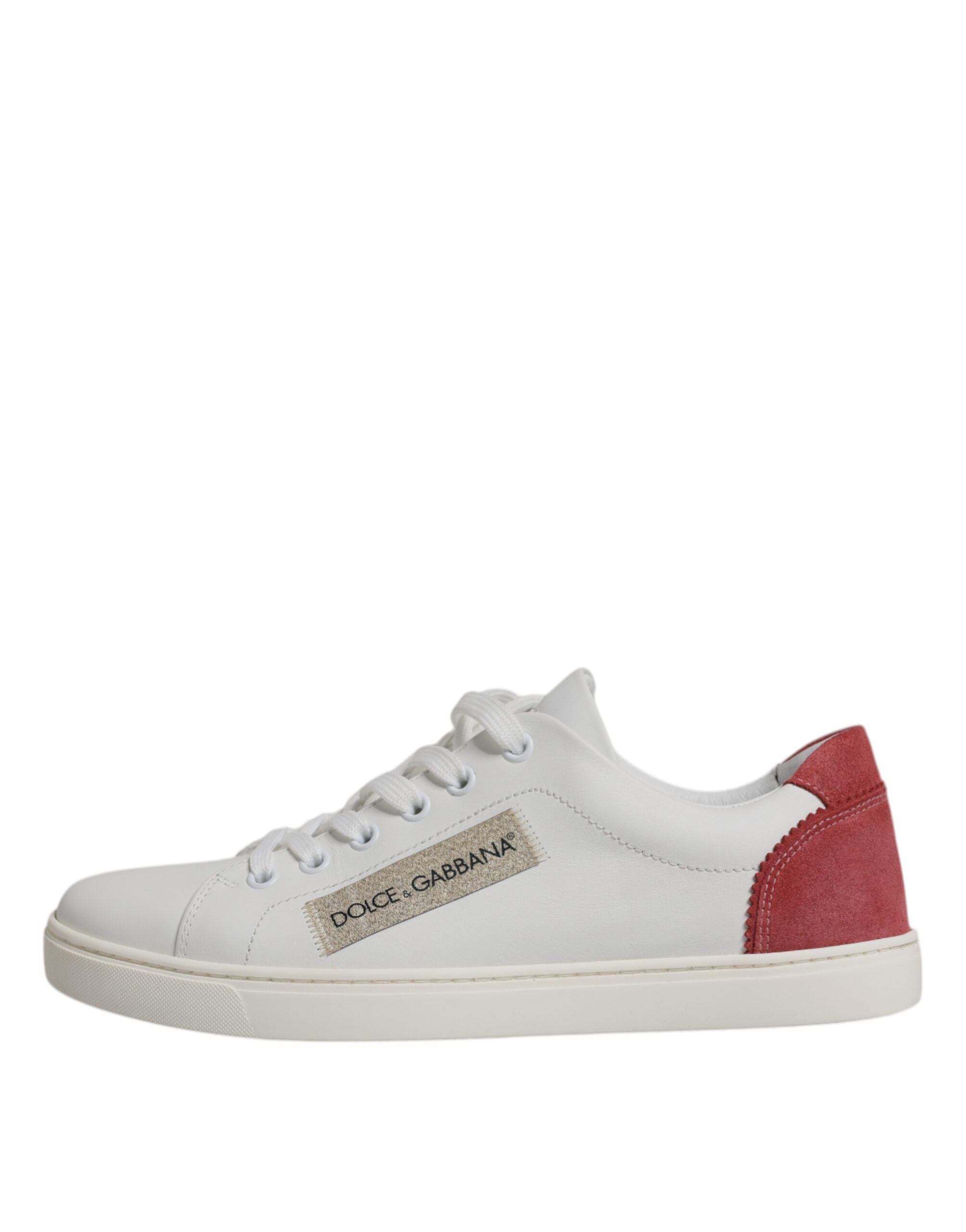 Dolce & Gabbana White London Calf Leather Sneakers Shoes - Zeiniez
