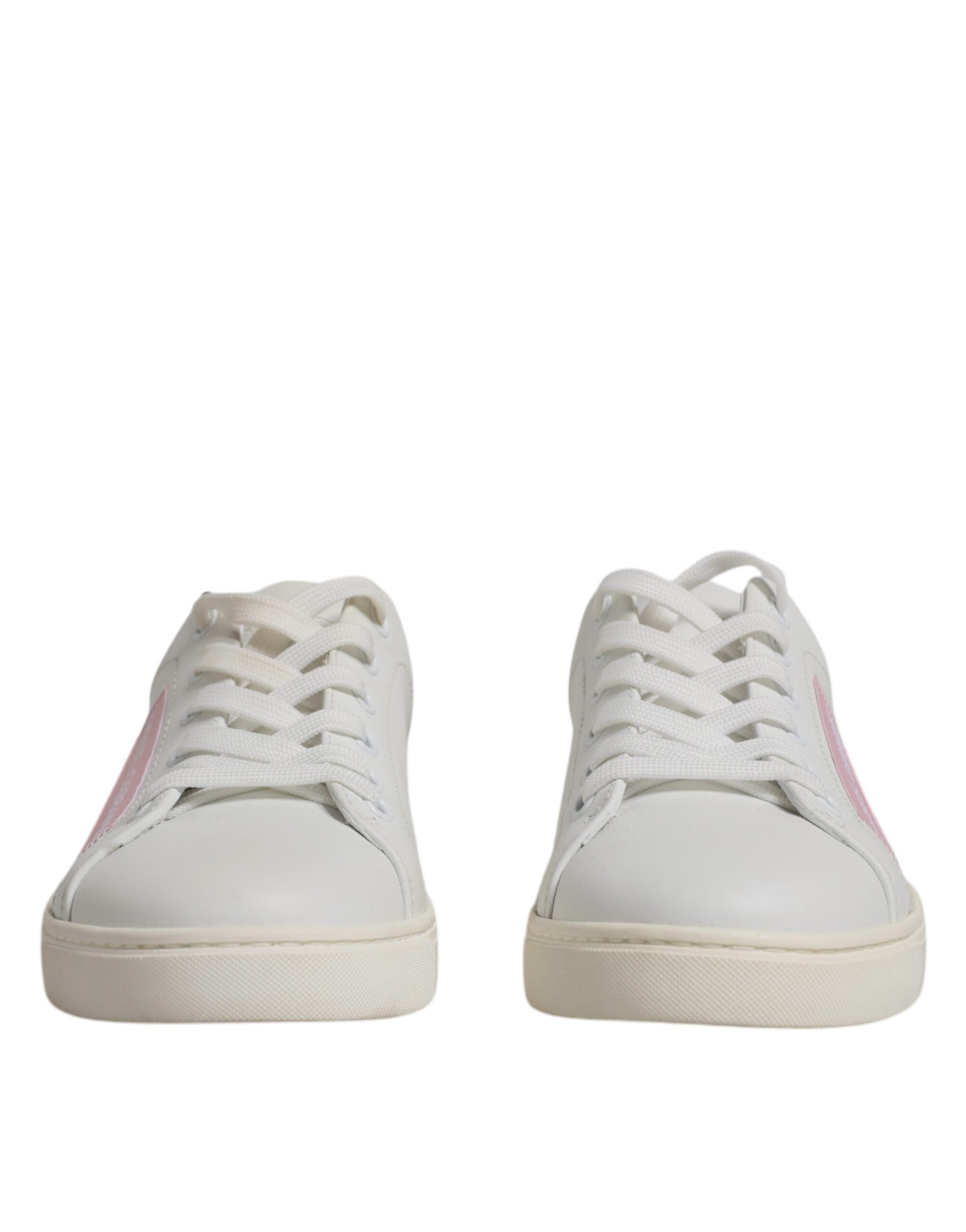 Dolce & Gabbana White Classic Calf Leather Sneakers Shoes - Zeiniez