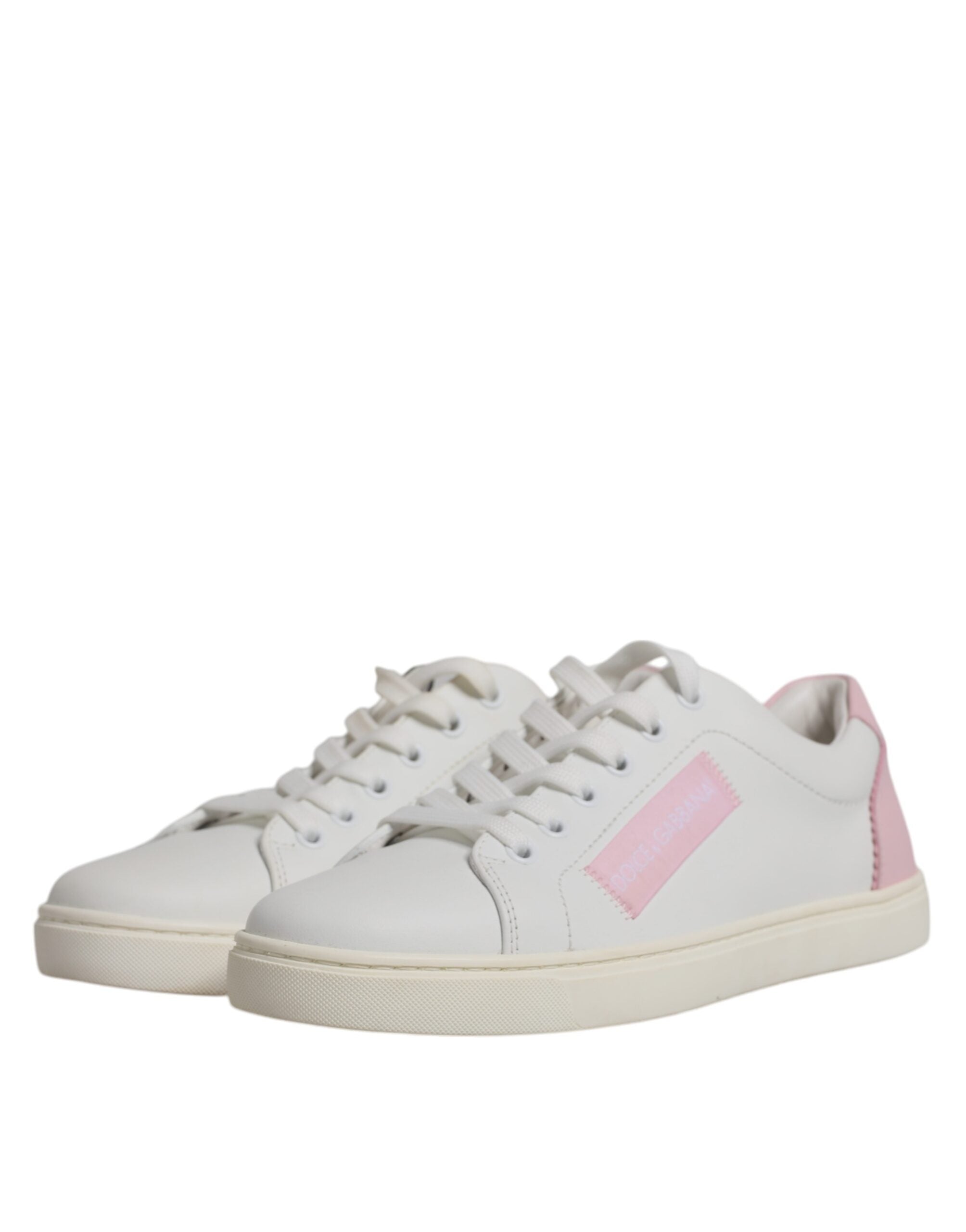 Dolce & Gabbana White Classic Calf Leather Sneakers Shoes - Zeiniez