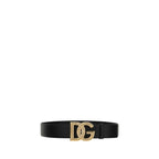 Dolce & Gabbana Black Calf Leather Bos Taurus Regular Belt