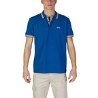 Hugo Boss Blue Cotton Polo Shirt - Zeiniez