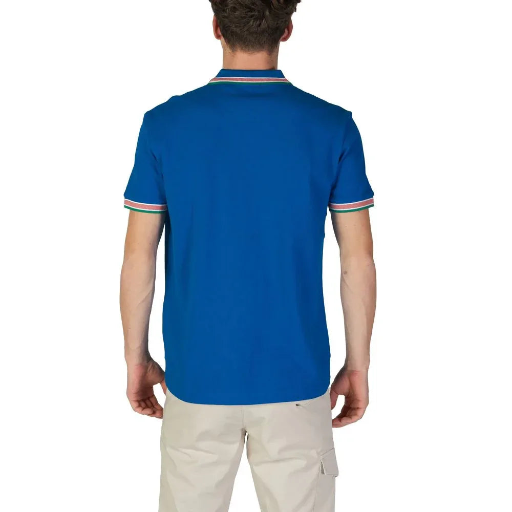 Hugo Boss Blue Cotton Polo Shirt - Zeiniez