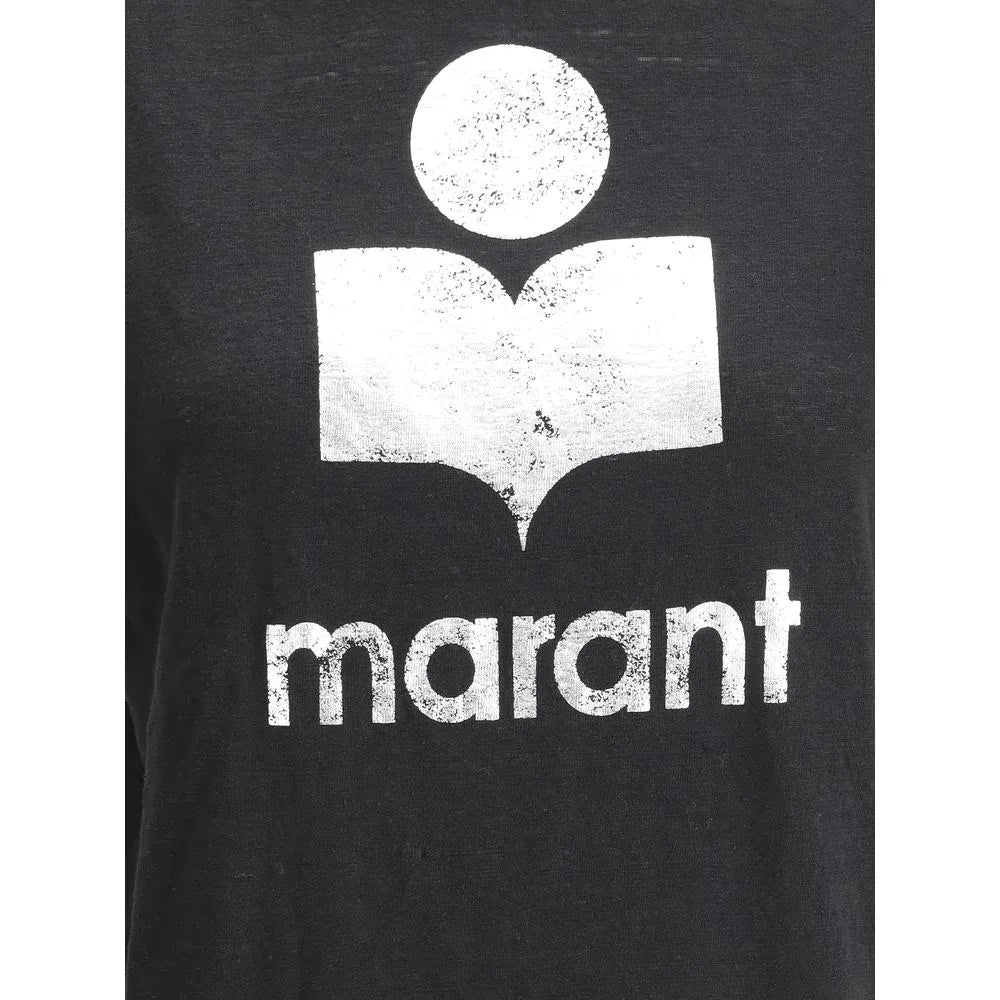 Marant Etoile Black Linen T-Shirt - Zeiniez