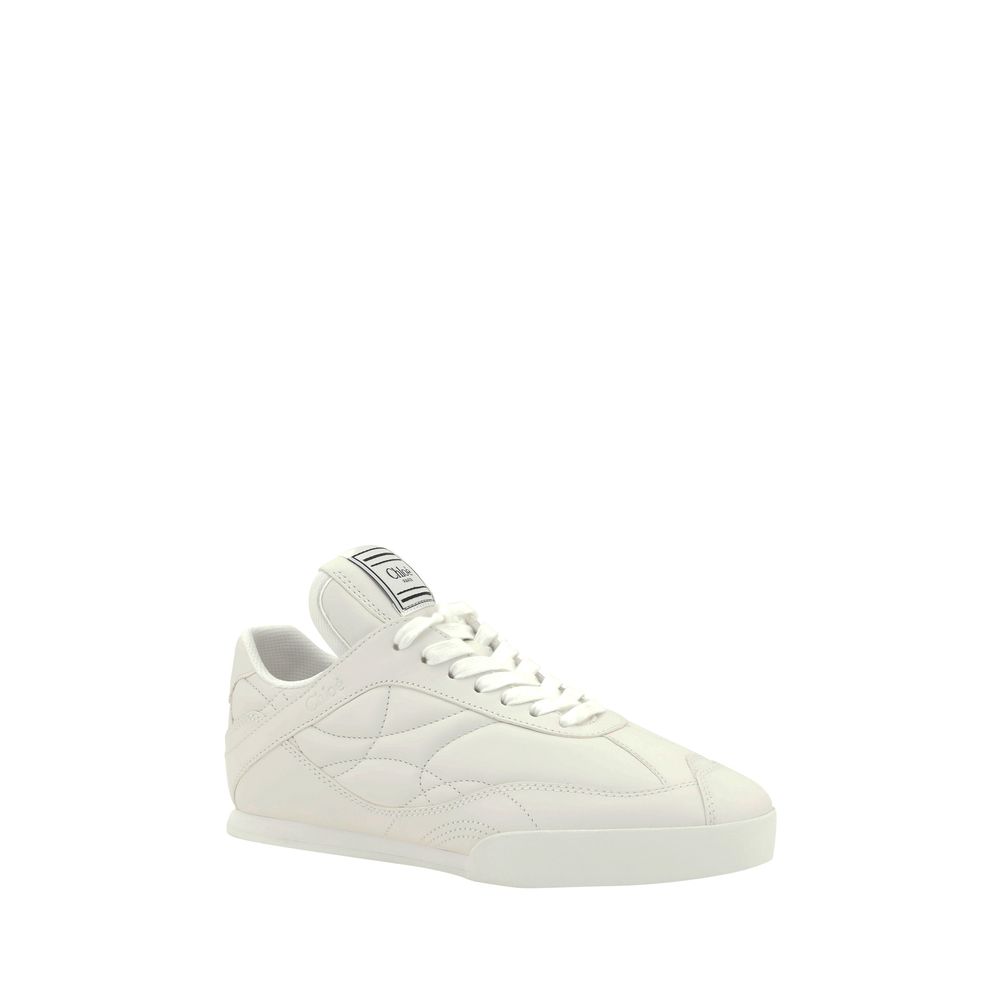 Chloé White Calf Leather Bos Taurus Low Top Sneakers - Zeiniez