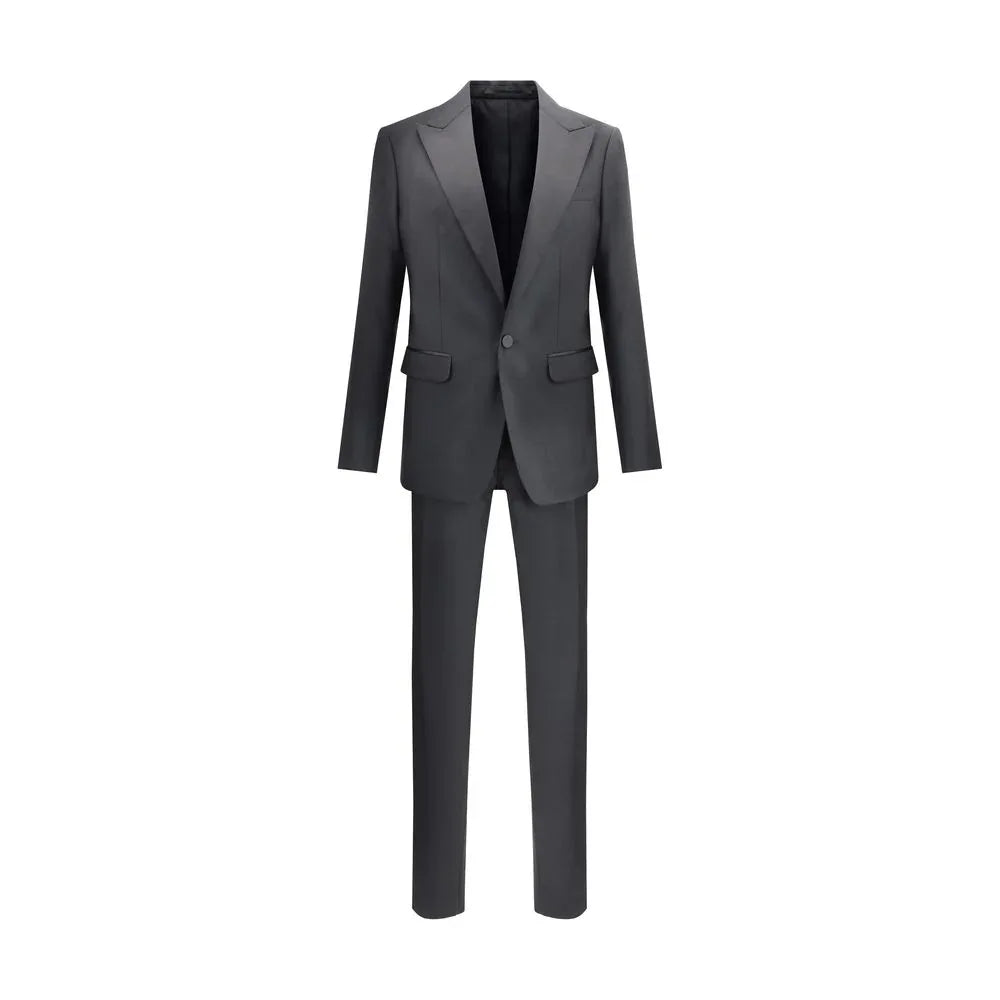 Dsquared² Black Fleece Wool Two-Piece Suit - Zeiniez