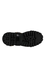 Dolce & Gabbana Black Leather Slip On Stretch Trekking Boots Shoes - Zeiniez