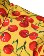 Dolce & Gabbana Yellow Cherry Cotton MARTINI Dress Shirt - Zeiniez