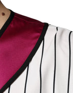 Dolce & Gabbana Multicolor Logo Jersey Button V-neck T-shirt - Zeiniez