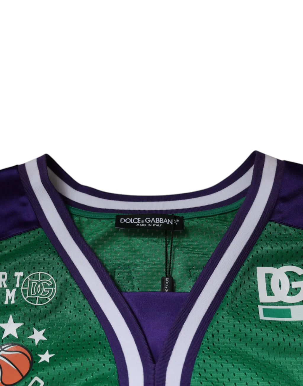 Dolce & Gabbana Green Polyester Jersey Sleeveless T-shirt - Zeiniez