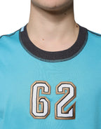 Dolce & Gabbana Blue Logo Crew Neck Short Sleeves T-shirt - Zeiniez